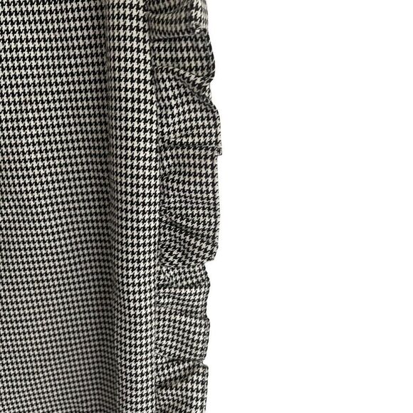 TOPSHOP houndstooth print ankle pants black white 2 - Picture 2 of 7